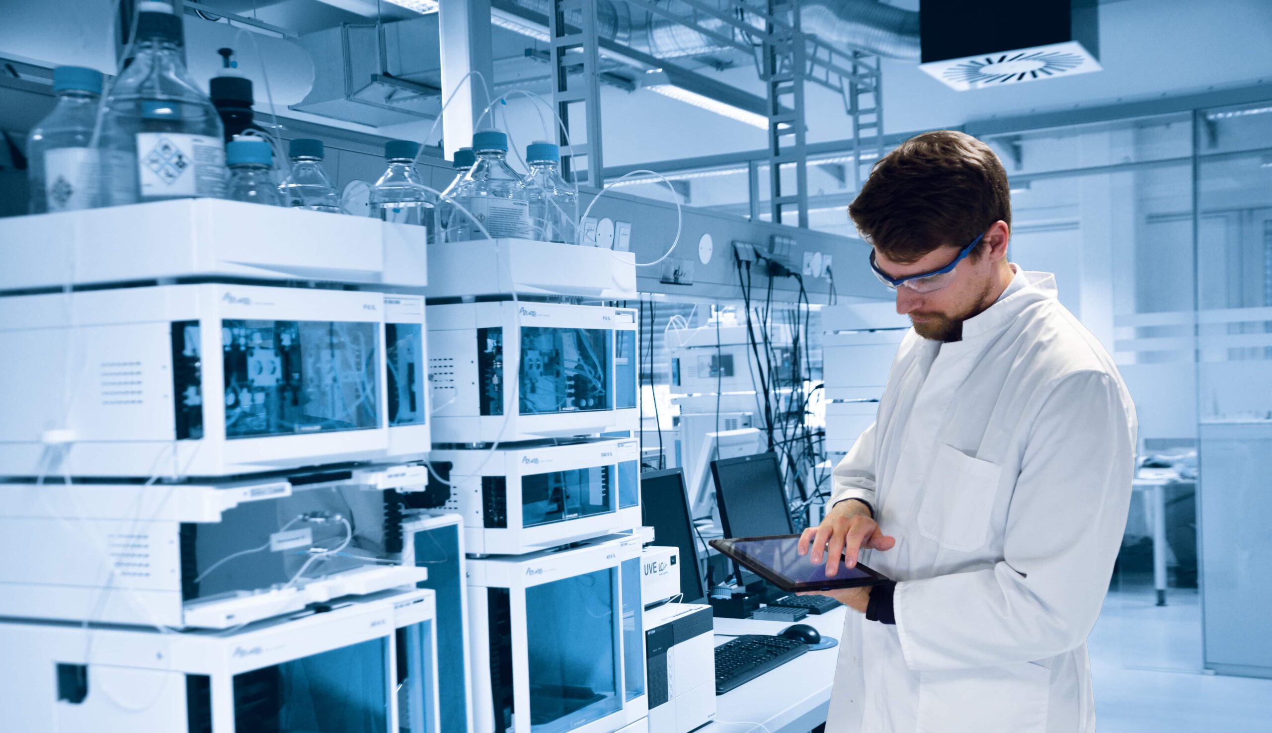 Researcher working in a laboratory